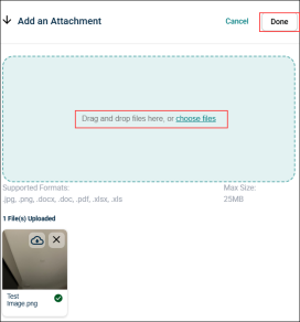 Attaching file through folder or drag and drop
